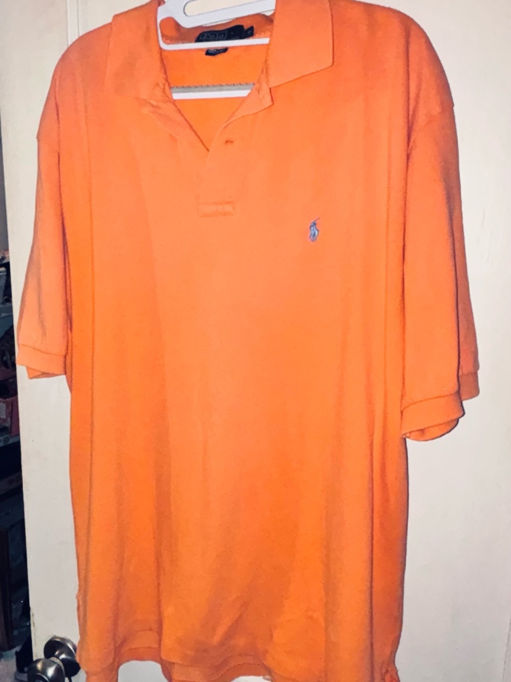🧡 Polo Ralph Lauren Orange Cotton Pique Polo Shirt Men’s XL